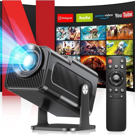 Tr Mini Projektör Taşınabilir, 4K 1080P Full Hd, Wi-Fi 6 Bt5.2 Destekli, Projektör Android Os 11