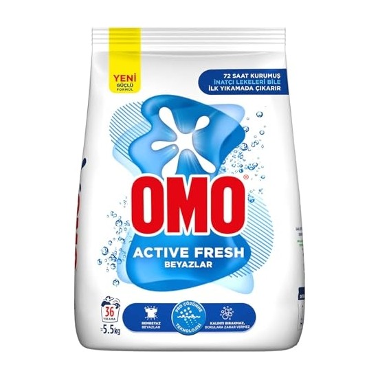 Omo Active Fresh Beyazlar Toz Deterjanı 5.5 kg