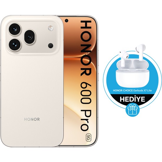 Honor 600 Pro 5G 512 GB 12 GB Ram (Honor Türkiye Garantili) Altın Beyazı