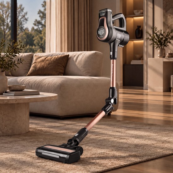 Karaca Power Up Pro 25 Watt Dik Süpürge Bakır Renk 0,6 Litre Toz Haznesi ile Güçlü Emiş