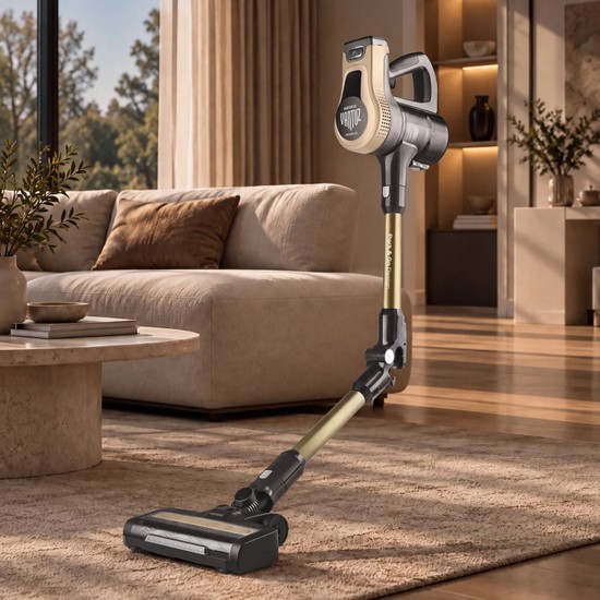 Karaca Power Up Pro 350 W Dik Süpürge Altın Renk HEPA Filtreli 0,6 L Toz Haznesi ile Güçlü Temizlik