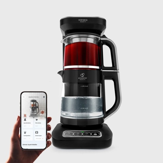 Karaca Robotea Pro Connect 4 In 1 Konuşan Cam Çay Makinesi Silver 0,5 L Plastik Malzeme