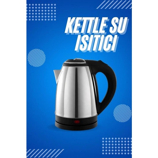 Aslanoğlu Store Şık Elektrikli Su Isıtıcı 1.8 Lt Paslanmaz Çelik Mutfak