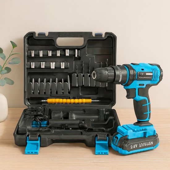 Akıllı Bayi Şarjlı Matkap Seti 24W 1350 Rpm Çantalı Aby