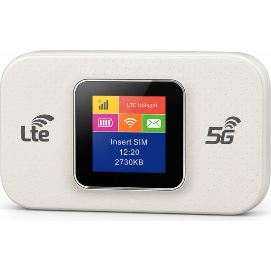 Mobile Sım Kartlı Taşınabilir Wi-Fi Modem – Lte Cat6, Renkli Ekranlı, Type-C Şarjlı