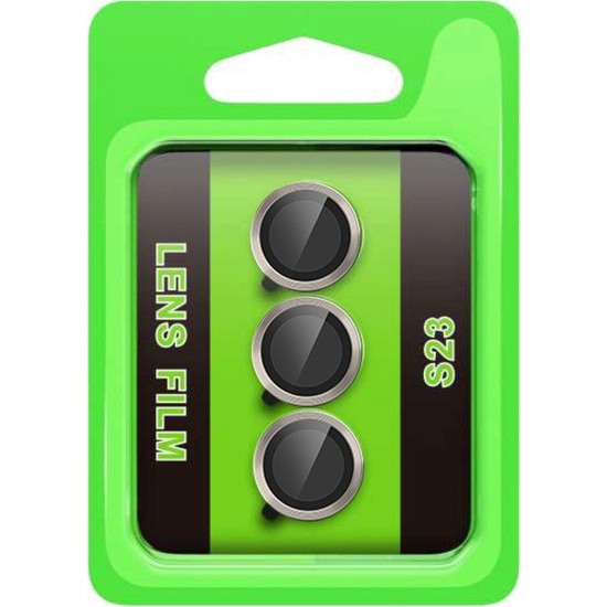 Royaleks Samsung Galaxy S23 Raze Metal Kamera Lens - Gri