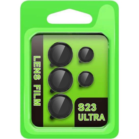 Royaleks Samsung Galaxy S23 Ultra Raze Metal Kamera Lens - Siyah
