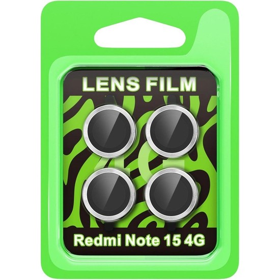 Royaleks Xiaomi Redmi Note 15 4g Raze Metal Kamera Lens - Gümüş