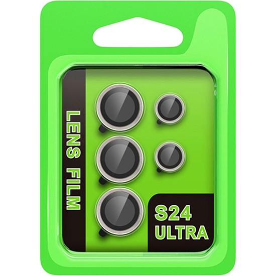 Royaleks Samsung Galaxy S24 Ultra Raze Metal Kamera Lens - Gri