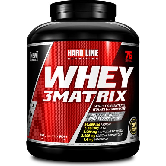 Hardline Nutrition Whey 3 Matrix Protein Tozu Muzlu 2300 Gr