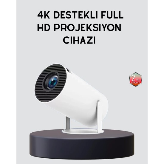 Ev Sineması Projeksiyon Cihazı – 160 Ansı Lümen 4K Uyumlu ve Kablosuz Görüntü Aktarımı
