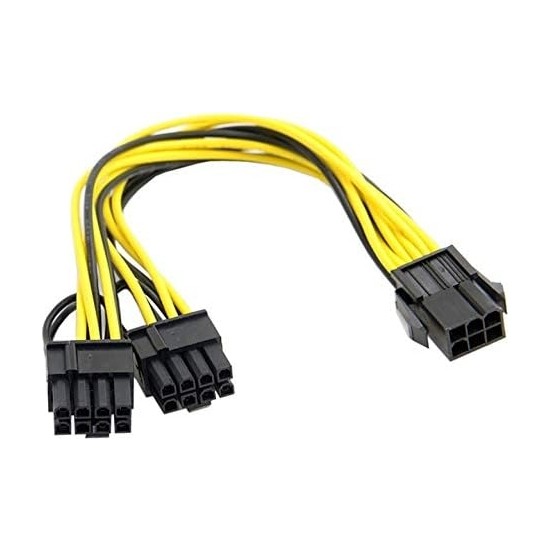 4302 Pci E 8 Pin (6+2) 2x Pci-E Ekran Kartı Power Çoklayıcı Kablosu