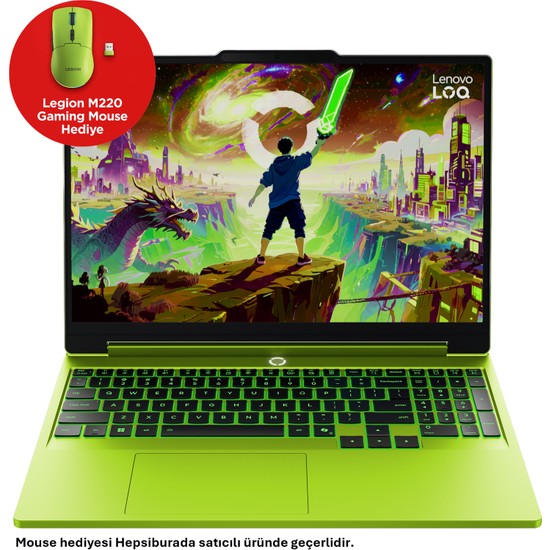 Lenovo LOQ AMD Ryzen 7 250 16GB 1TB SSD RTX5070 Freedos 15.3" Taşınabilir Bilgisayar 83TN00A9TR