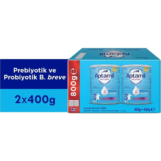 Aptamil Prosyneo 3 Prebiyotikli Probiyotikli Devam Sütü 400 Gr x2 Adet 800 Gr