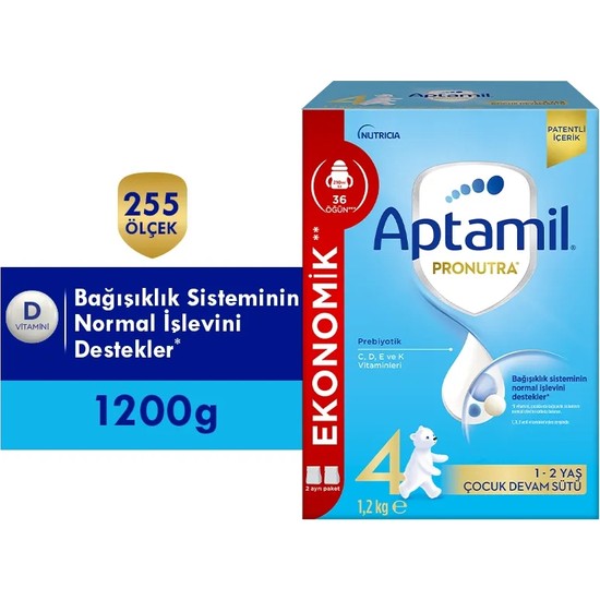 Aptamil 4 Prebiyotikli Çocuk Devam Sütü 1200 Gr
