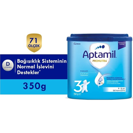 Aptamil 3 Prebiyotikli Devam Sütü 350 Gr