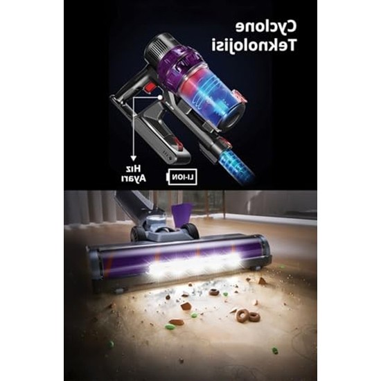Die Grup Kıwı KVC-4040BLF Katlanabilir Şarjlı Bldc Motor Dik Süpürge Mor