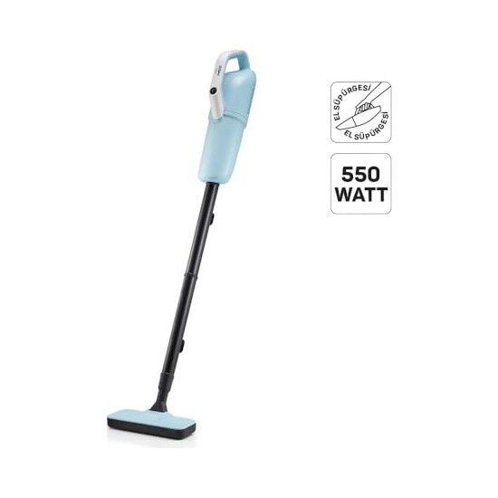 Die Grup AR4087 Gırgır 2’si1 Arada 550W Dikey Elektrikli Süpürge, El Süpürgesi Özellikli, Yıkanabilir Filtre, Mavi