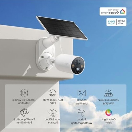 Kablosuz Güvenlik Kamerası Kiti, 4mp, Şarj Edilebilir ve Su Geçirmez Özellikler