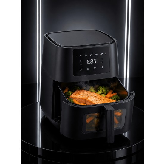 Akıllı Bayi Air Fryer Mutfak Pişirme Cihazı Çok Programlı Dokunmatik Aby