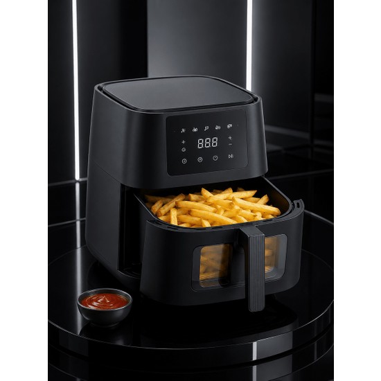 Akıllı Bayi Dijital Dokunmatik Air Fryer Yağsız Sıcak Hava Fritözü Aby