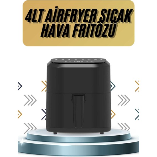 Dolozena 4l Airfryer Hazneli Hava Fritözü Yağsız Fritöz Taşınabilir Fırın Işlevi Gören Pratik