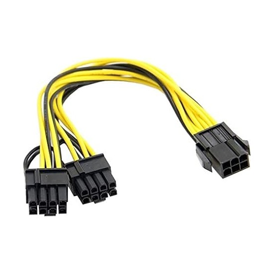4302 Pci E 8 Pin (6+2) 2x Pci-E Ekran Kartı Power Çoklayıcı Kablosu