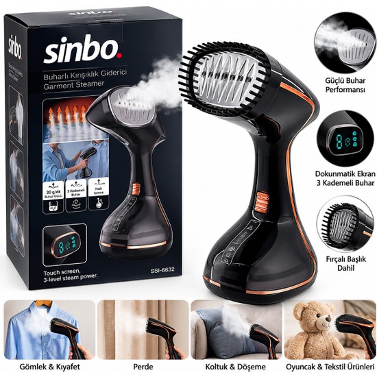 Akıllı Bayi 320ML Su Kapasite - Dakikada 26G Buhar Buharlı Kırışıklık Giderici 1500W SSI-6632 Aby