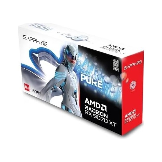 Prime Sapphıre Pure Amd Radeon™ Rx 9070 Xt Gamıng Oc 16GB Dual Hdmı/dual Dp