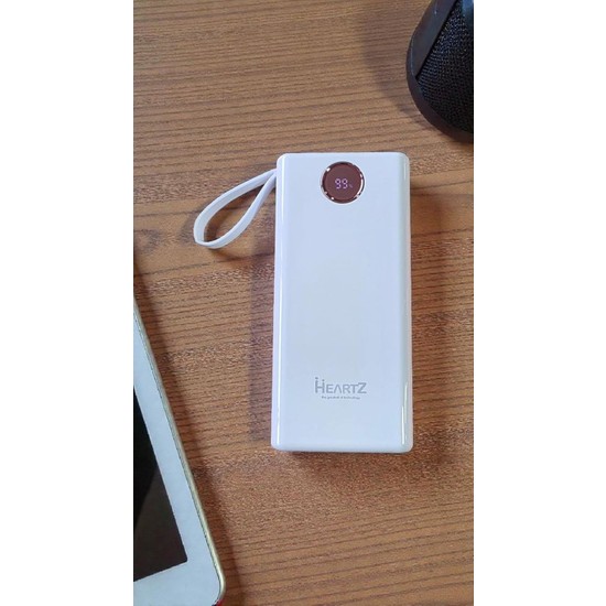 Prime H004 20000 Mh Pd 30W ve USB 22.5W Fast Hızlı Şarj Dahili Type C ve Lightning Kablolu Dünya Standartlarına Uygun Polymer Batarya Birebir Amper Lc