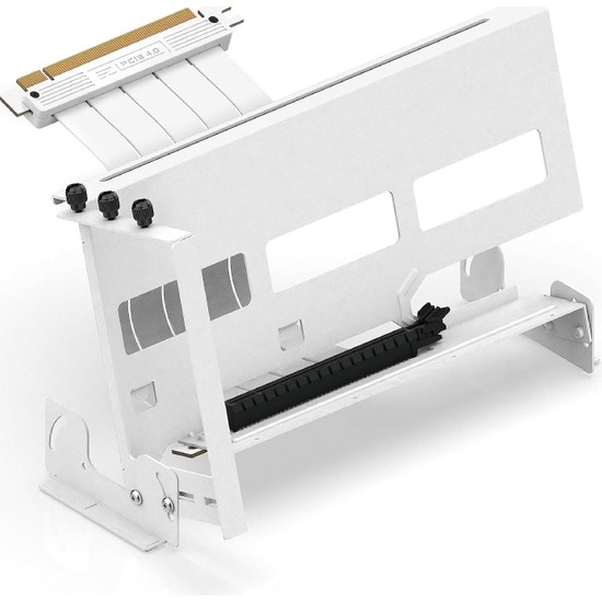 Pcıe 4.0 Gpu Tutucu, Beyaz Yükseltici Kablolu Çok Açılı Ayar, RTX4090, 4080, 4070TI ile Uyumlu,