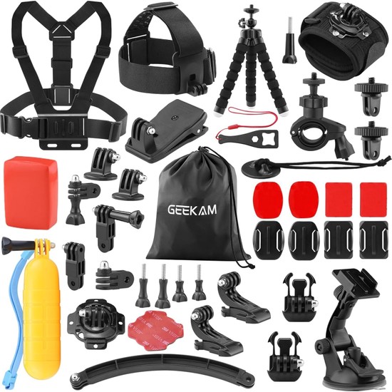 38'i 1 Arada Aksiyon Kamera Aksesuarları Kiti - Gopro Hero, Djı Osmo, Akaso EK7000, Campark, Crosst