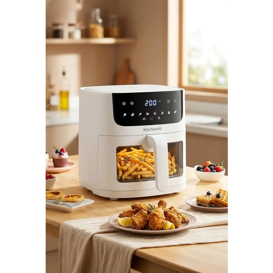 Mi 6 Litre Dijital Dokunmatik Sıcak Hava Fritözü 1500W