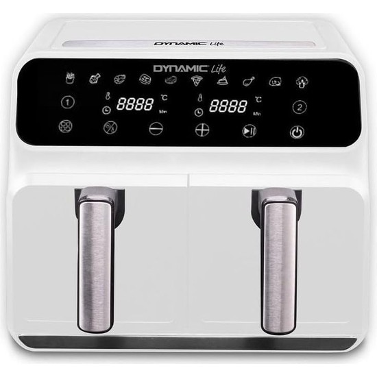 Die Grup Tr Pro Cooker Air Fryer 8 Litre 2 Hazneli Beyaz