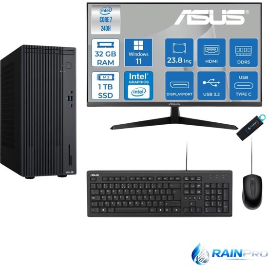 Expertcenter P500MV Core 7-240H 32 GB Ram Ddr5 1 Tb SSD WİN11PRO 23.8'' Monitör C72408512B0D23R