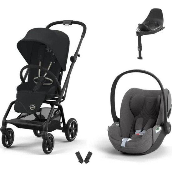 Cybex Eezy S Twist+2 Travel Sistem | Magic Black & Cloud T Plus Bazalı Mirage Grey