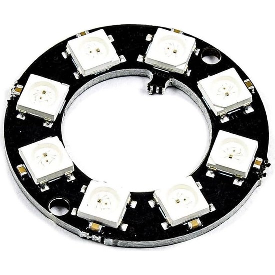 Die Grup Alkatronik 8 Bit Neopixel Halka Ring WS2812B 5050 Rgb LED Modül 5050 Adreslenebilir Lamba Kart Full Color Ekran