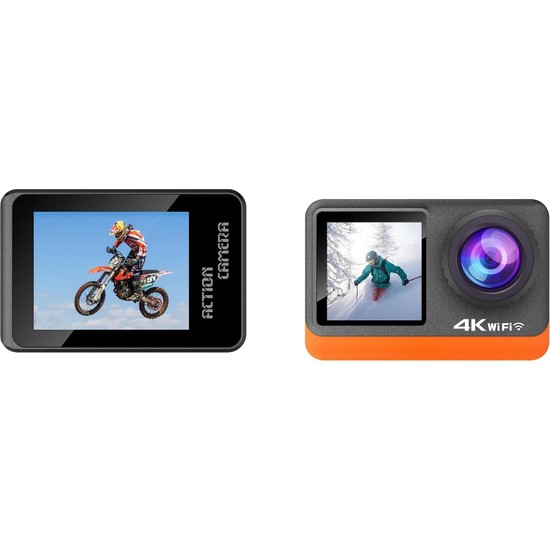 Die Grup 4K 60FPS Aksiyon Kamerası, Ultra Hd Wifi Su Geçirmez Spor Kamera, 2 Inç Dokunmatik Ekran, Eıs Titreşim Engelleme, 30 Metre Suya Dayanıklı