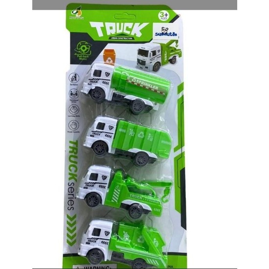 Bezos XY328-B4/XY338-B4/XY348 4lü Mini Oyuncak Kamyon Set 1 Adet Fiyatıdır