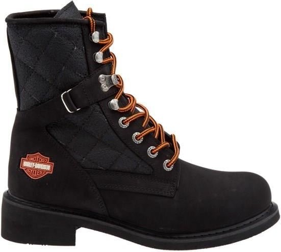 Harley Davidson New Worker Kadın Siyah Nubuk Bot görsel 6