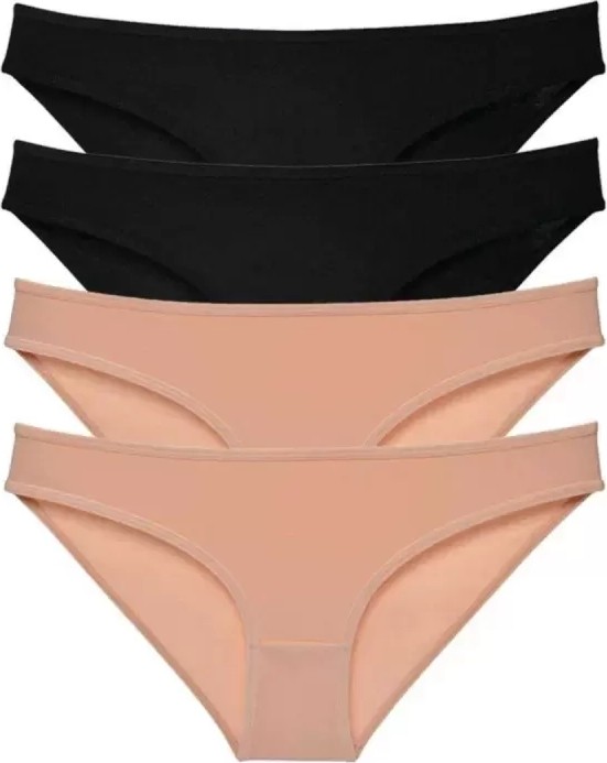 Royaleks 4 Adet Süper Eko Set Likralı Kadın Slip Külot Siyah Ten