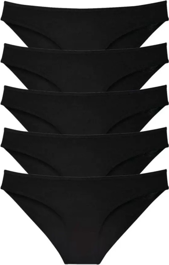 Royaleks 5 Adet Süper Eko Set Likralı Kadın Slip Külot Siyah