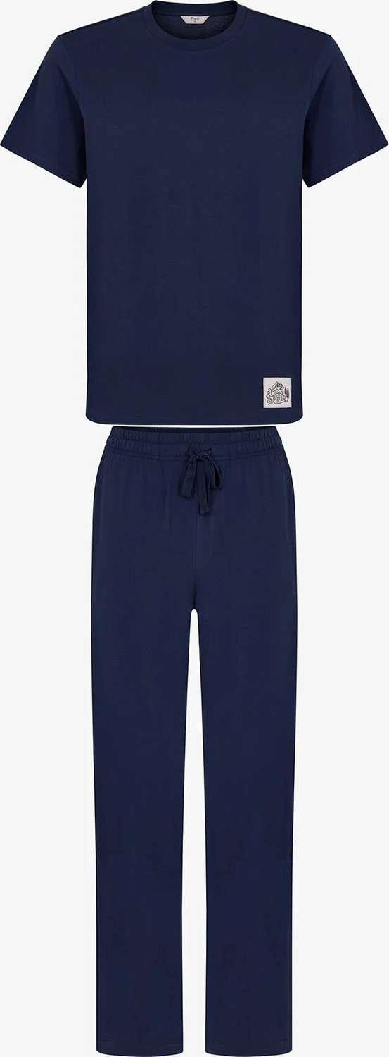 Penti Erkek Lacivert Midnight Forest Pantolon Kısa Kollu Pijama Takımı