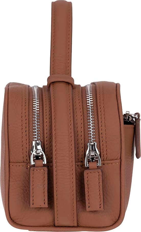 BloominBag Mıren Cognac Tan Hakiki Deri Unisex Seyahat Bakım & Organizer Clutch Çanta görsel 3