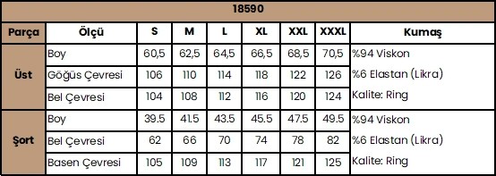 Kısa Kollu Dantelli V Yaka Viskon Kahve Şort Takımı görsel 3