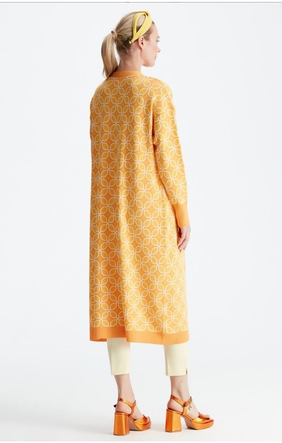 Belirtilmemiş 21190 Desenli Rayon Hırka görsel 3