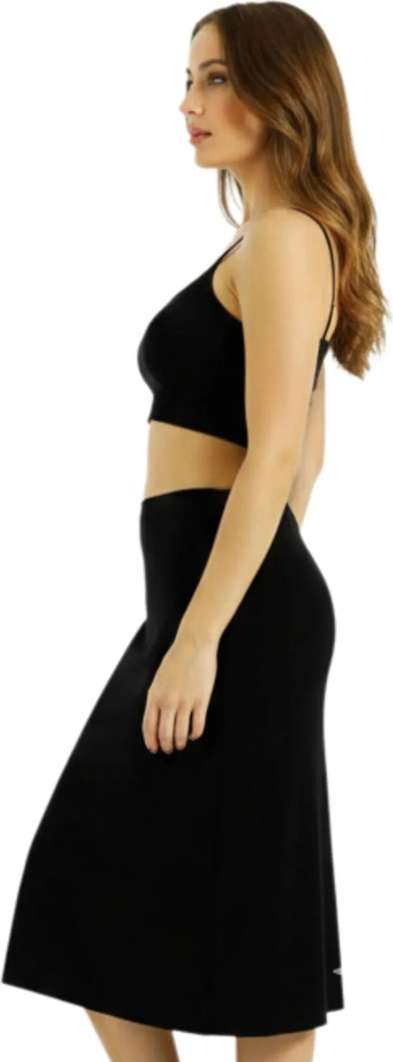 Love Dream Bambu Uzun Jüpon Etek Astarı Kadın 95% Bambu %5 Elastan Siyah Modeli görsel 5