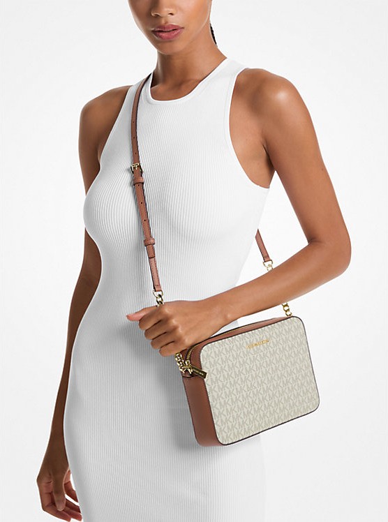 Michael Kors Vanilya Renkli Çapraz Askılı Kadın Çanta Suni Deri Modern Tasarım Koleksiyonu görsel 3