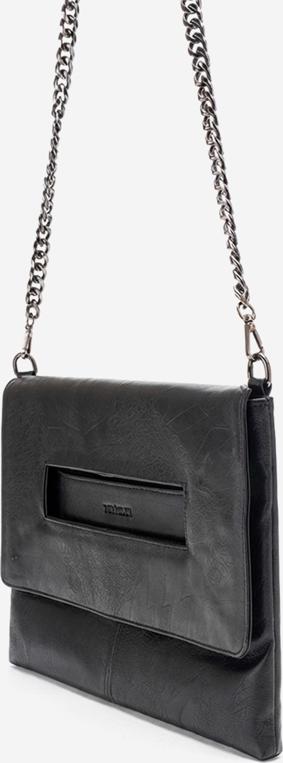Dericlub Clara Kadın Geniş Clutch Çanta Gerçek Deri Siyah görsel 2