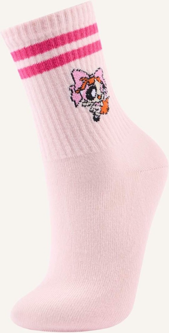 DeFacto Kadın PowerPuff Girls 3'lü Pamuklu Uzun Çorap H2235AXNS görsel 2